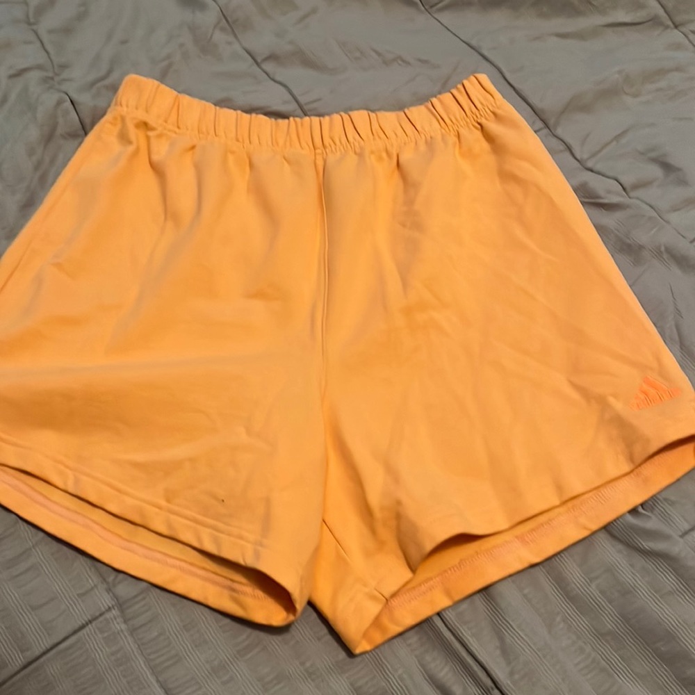 Orange adidas cloth shorts! Never worn! - Picture 1 of 4